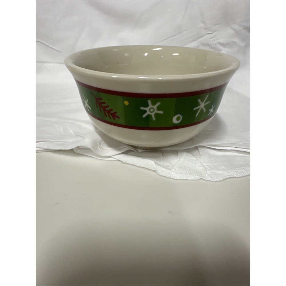 Longaberger Snowflake Christmas Holiday 4"‎ Small Bowl Dip 2004 Retired NICE